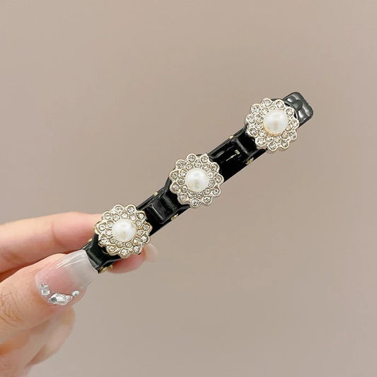 Black Braided Hair Pin Hair Clip 6 pcs