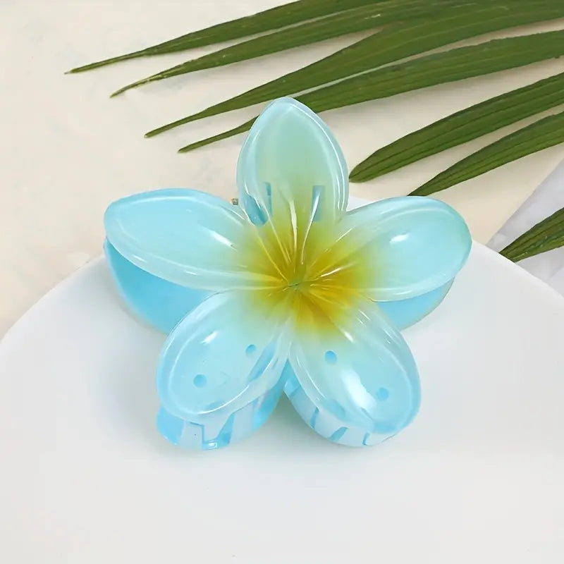 Flower Hair Clutcher Hair Claw Clip (Same Color) 3 pcs
