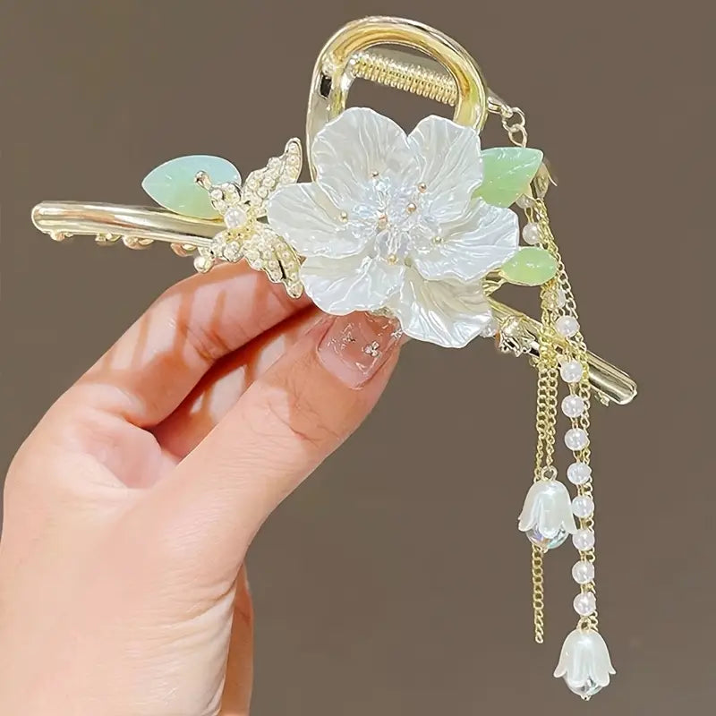 Green Metal Hair Claw Clip 1 pcs