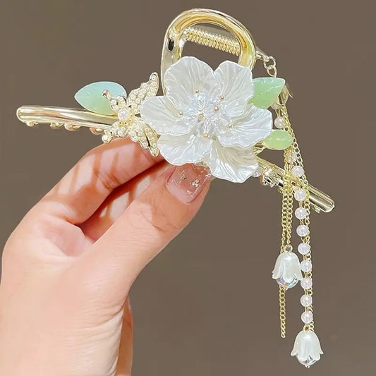 Green Metal Hair Claw Clip 1 pcs
