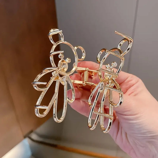 Teddy Metal Hair Claw Clip 1 pcs