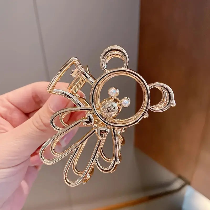 Teddy Metal Hair Claw Clip 1 pcs