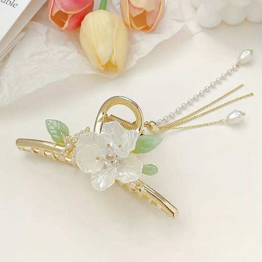 Green Metal Hair Claw Clip 1 pcs