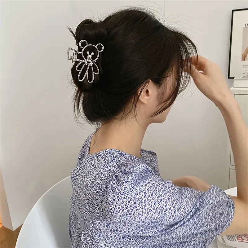 Teddy Metal Hair Claw Clip 1 pcs