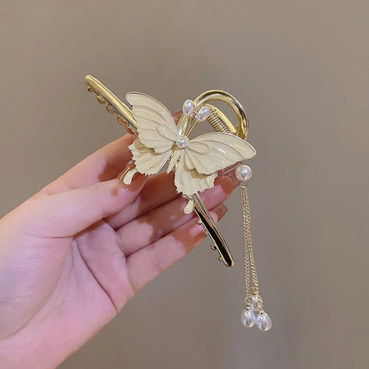 Golden Metal Butterfly Hair Claw Clip 1 pcs
